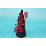 Bague Fil de d'Aliminium Rouge (3)