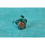 Bague Fil de dAliminium Bleu et Perle Métallique (2)