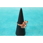 Bague Fil de Cuivre Cuivré et Perles Métallique (6)