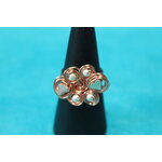 Bague Fil de Cuivre Cuivré et Perles Métallique (7)