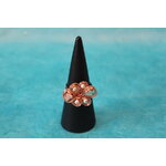 Bague Fil de Cuivre Cuivré et Perles Métallique (5)