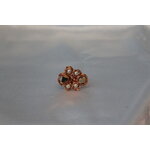 Bague Fil de Cuivre Cuivré et Perles Métallique