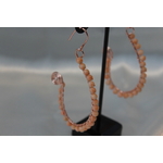 Boucle dOreille Fil de Cuivre Cuivré et Perles dAgate Saumon (4)