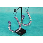 Boucle dOreille Fil Aluminium Violet et Perles dAgate Violette Craquelées (6)