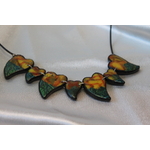 Collier aux Coeurs en Polymere 2 Tons (3)