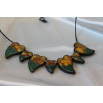 Collier aux Coeurs en Polymere 2 Tons (2)