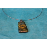 Collier Filin et Pendentif Trapèze Marbré Or et Vert (5)