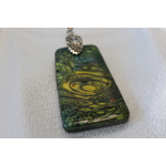 Collier Filin et Pendentif Trapèze Marbré Or et Vert (3)
