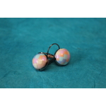 Boucle d'Oreille Support Dormeuse  et Pâte polymère Couleur pastelle (3)