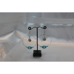 Boucle dOreille Créole et Perles Bleus