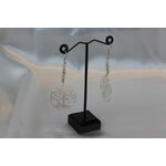 Boucle dOreille Pendent Perles Toupies et Arbre de Vie (2)