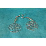 Boucle dOreille Pendent Perles Toupies et Arbre de Vie (5)