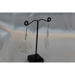 Boucle dOreille Pendent Perles Toupies et Arbre de Vie