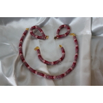 Parure Perles Rocailles-Couleurs Divers Tons de Roses (2)