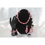Parure Perles Rocailles-Couleurs Divers Tons de Roses (9)