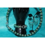 Parure Perles Rocailles-Couleurs Divers Tons de Verts (4)