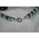 Parure Perles Rocailles-Couleurs Divers Tons de Verts (8)