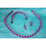 Parure Perles Rocailles-Couleurs Rose et Violette (2)