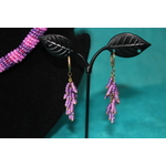Parure Perles Rocailles-Couleurs Rose et Violette (6)