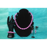 Parure Perles Rocailles-Couleurs Rose et Violette (4)