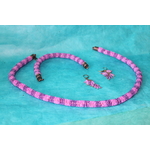 Parure Perles Rocailles-Couleurs Rose et Violette (3)
