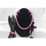 Parure Perles Rocailles-Couleurs Rose et Violette (8)