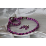 Parure Perles Rocailles-Couleurs Rose et Violette (11)