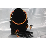 Parure Perles Rocailles-Couleurs Jaune, Orange et Rouge (3)