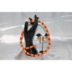 Parure Perles Rocailles-Couleurs Jaune, Orange et Rouge (5)