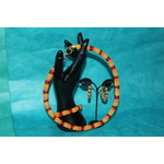Parure Perles Rocailles-Couleurs Jaune, Orange et Rouge (6)
