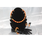 Parure Perles Rocailles-Couleurs Jaune, Orange et Rouge (4)