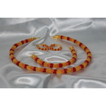 Parure Perles Rocailles-Couleurs Jaune, Orange et Rouge (2)