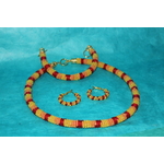 Parure Perles Rocailles-Couleurs Jaune, Orange et Rouge (9)