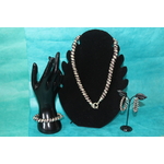 Parure Perles Rocailles-Couleurs Aubergine et Argent (7)