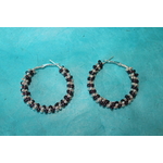Parure Perles Rocailles-Couleurs Aubergine et Argent (3)