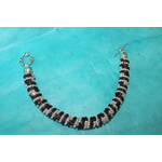 Parure Perles Rocailles-Couleurs Aubergine et Argent (4)