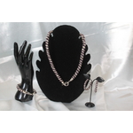 Parure Perles Rocailles-Couleurs Aubergine et Argent (9)