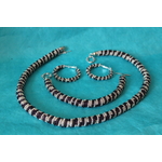 Parure Perles Rocailles-Couleurs Aubergine et Argent
