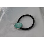 Elastique à Cheveux-Resine UV Pailletée- Vert dEau (2)