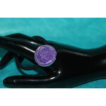 Elastique à Cheveux-Resine UV Pailletée- Violette (4)