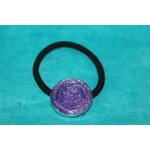 Elastique à Cheveux-Resine UV Pailletée- Violette (6)