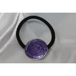 Elastique à Cheveux-Resine UV Pailletée- Violette (2)