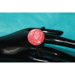 Elastique à Cheveux-Resine UV Pailletée- Rouge (4)