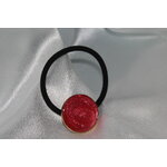 Elastique à Cheveux-Resine UV Pailletée- Rouge (7)
