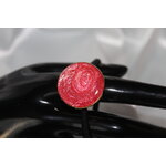 Elastique à Cheveux-Resine UV Pailletée- Rouge (5)