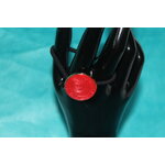 Elastique à Cheveux-Resine UV Pailletée- Rouge (3)