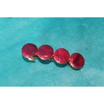 Barette Support Cuivré-Déco Pâte Polymère-Décalcomanie Motif Marbré (5)
