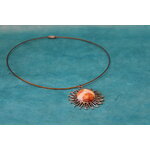 Collier-Acier-Argente-Soleil-Polymere-Orange-Blanc-5