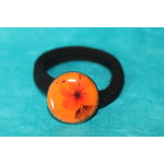 ChouChou-Pâte Polymère Orange-Décalcomanie Motif Fleurs (4)