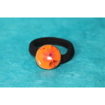 ChouChou-Pâte Polymère Orange-Décalcomanie Motif Fleurs (3)
